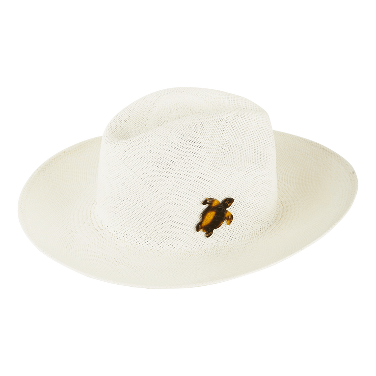 Women Natural Straw Hat Solid - Hat - Cherry - Beige - Size M - Vilebrequin