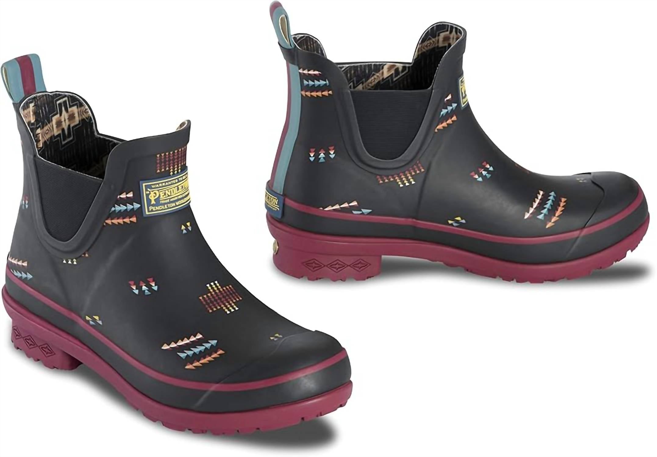 Women'S Heritage Geo Toss Chelsea Rain Boots In Black