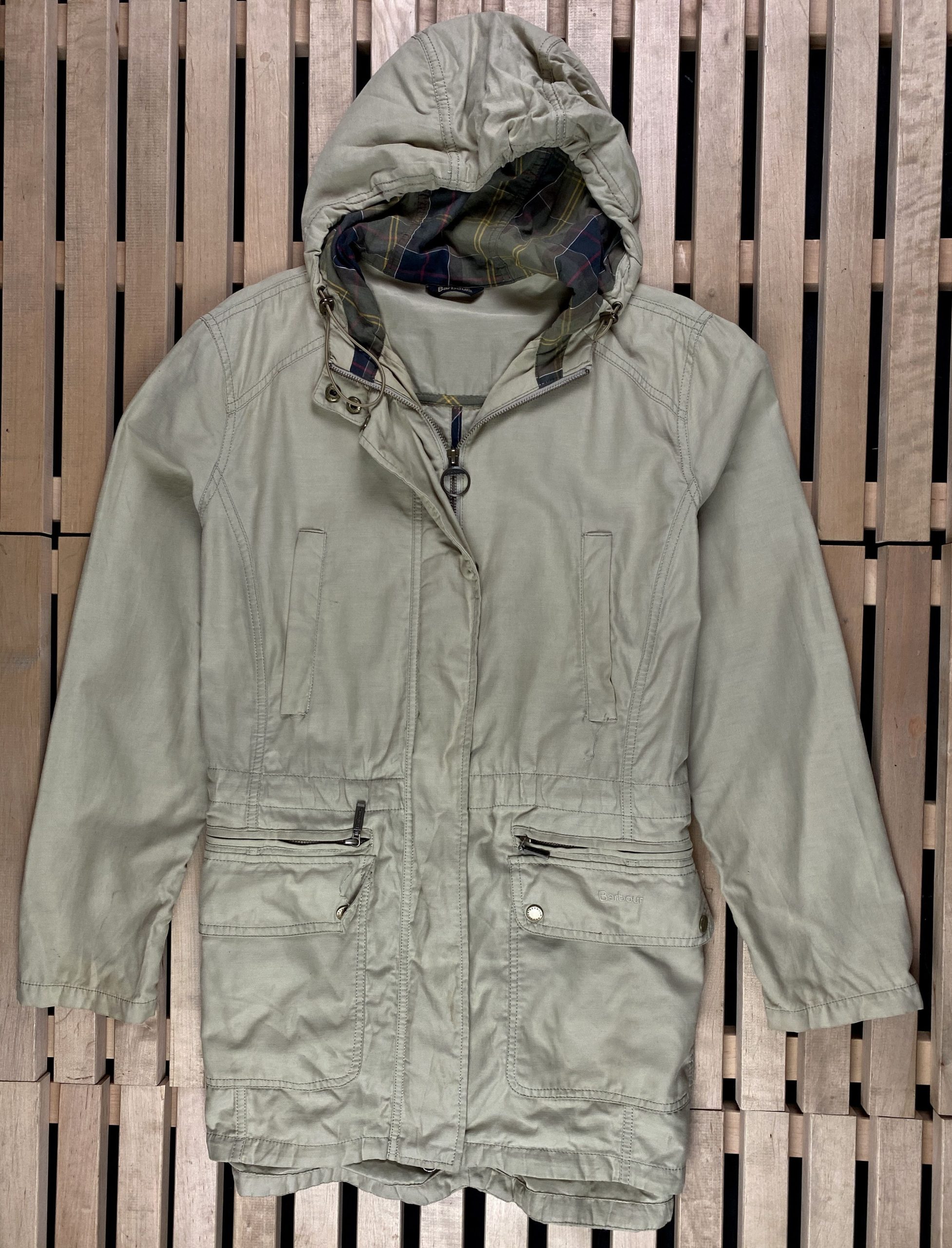 Women'S Jacket Barbour Asiatic Lily Parka Size Us 16 Uk 18 in Beige, Women's