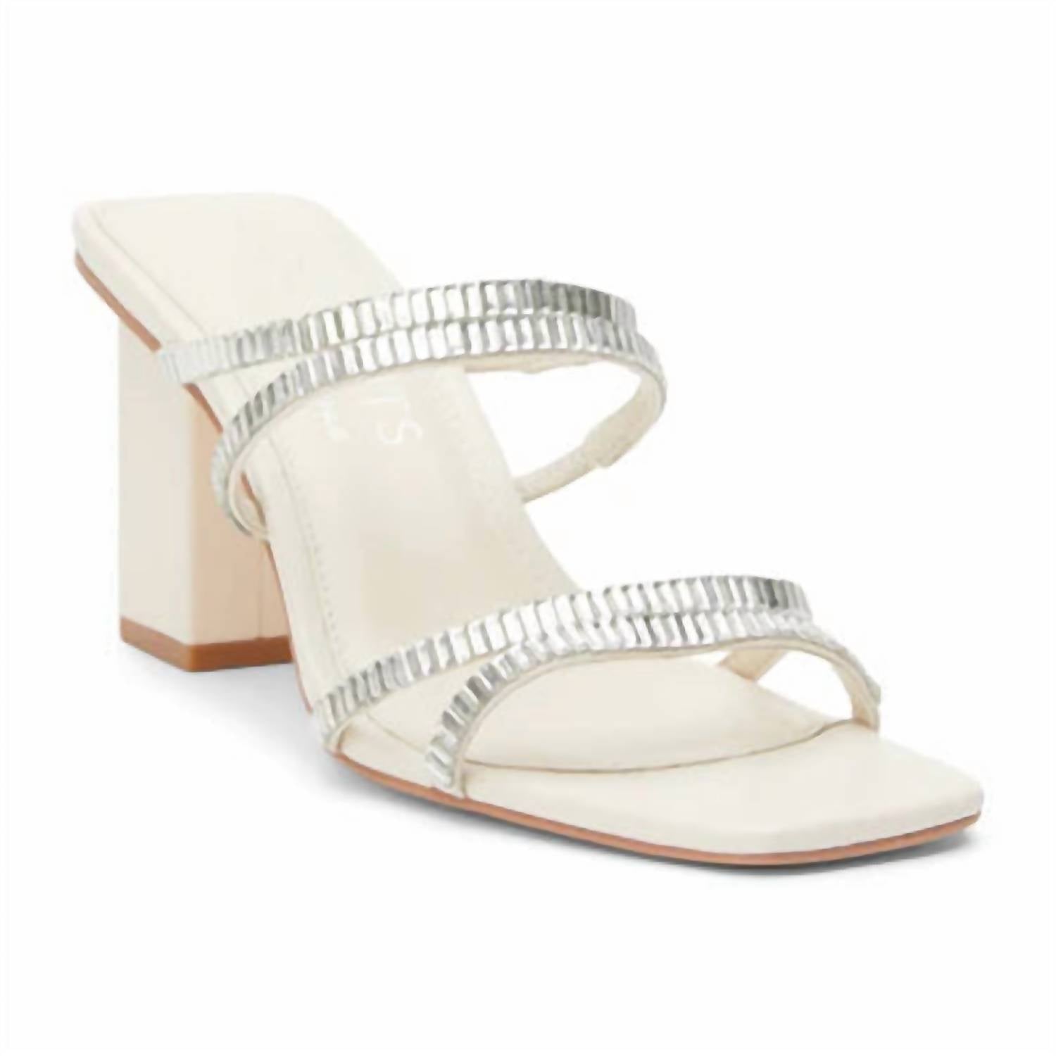 Women's Aria Heeled Sandals In White