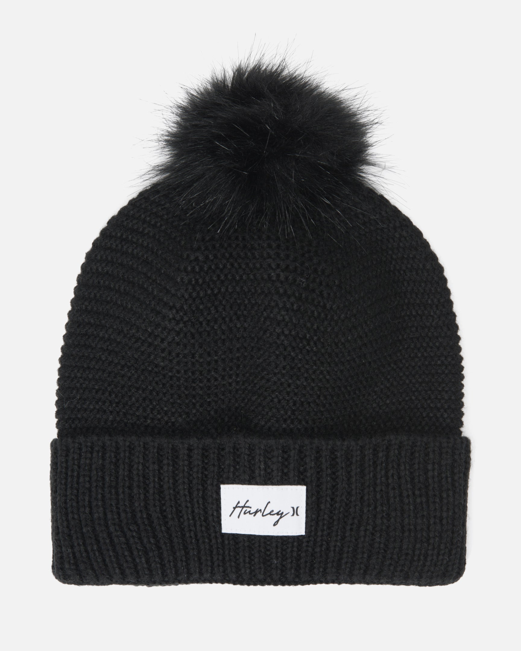 Women's Candace Pom Beanie in Black, Size OS