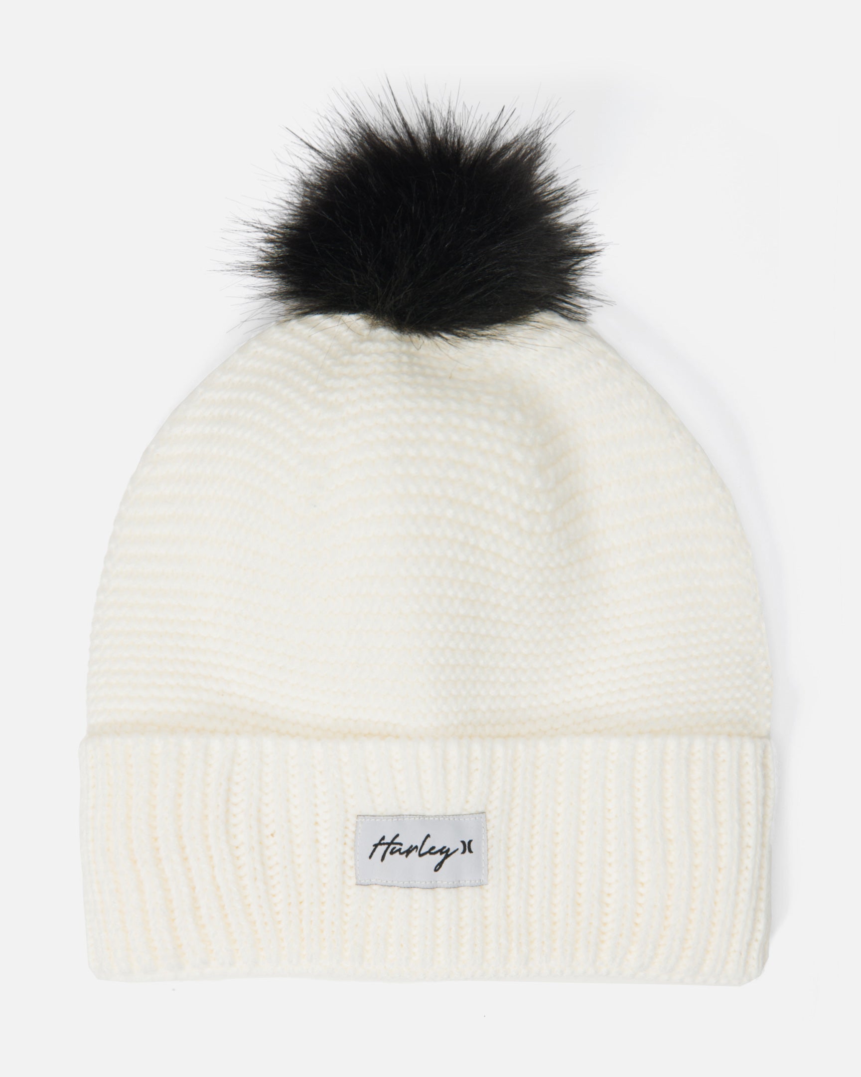 Women's Candace Pom Beanie in White, Size OS