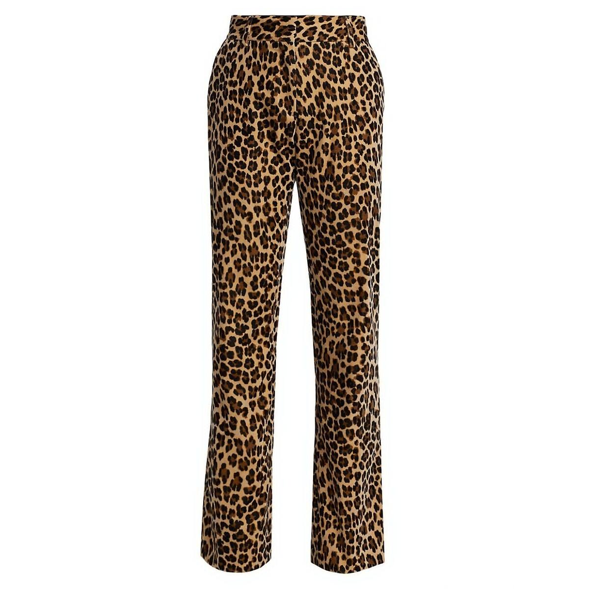 Womens Cheetah High Rise Bootcut Pants