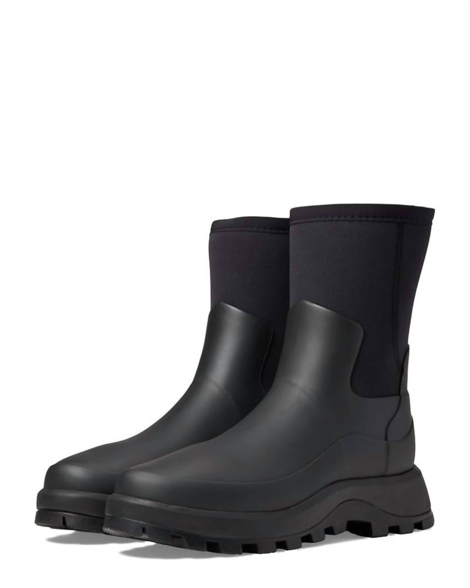 Women's City Explorer Short Rain Boot In Black