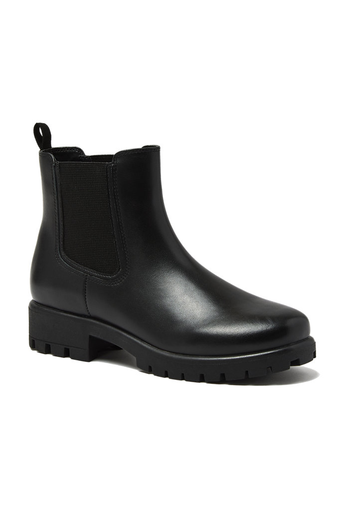 Women's Classic Leather Chelsea Boots - Lands' End - Black - 6