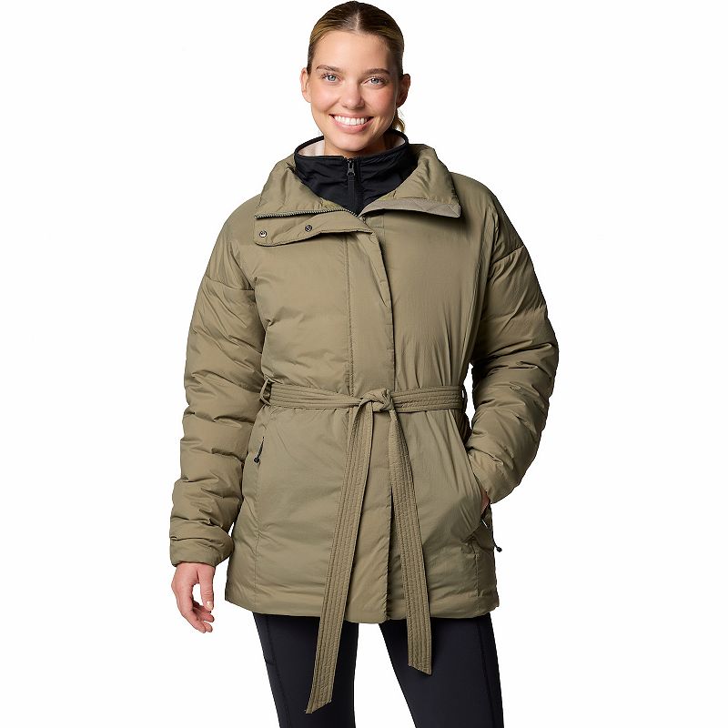 Women's Columbia Ardenwood Novelty Down Parka Jacket, Size: Small, Stone Green