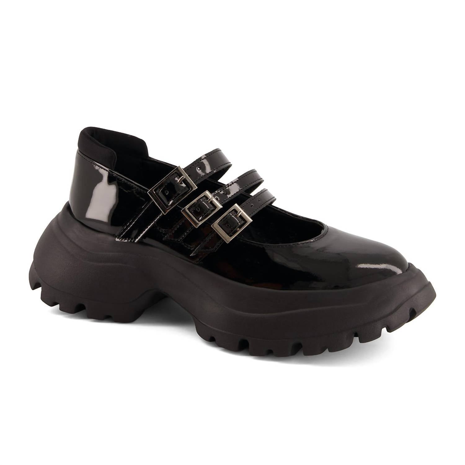 Women's Combat Mary Janes Shoes In Black