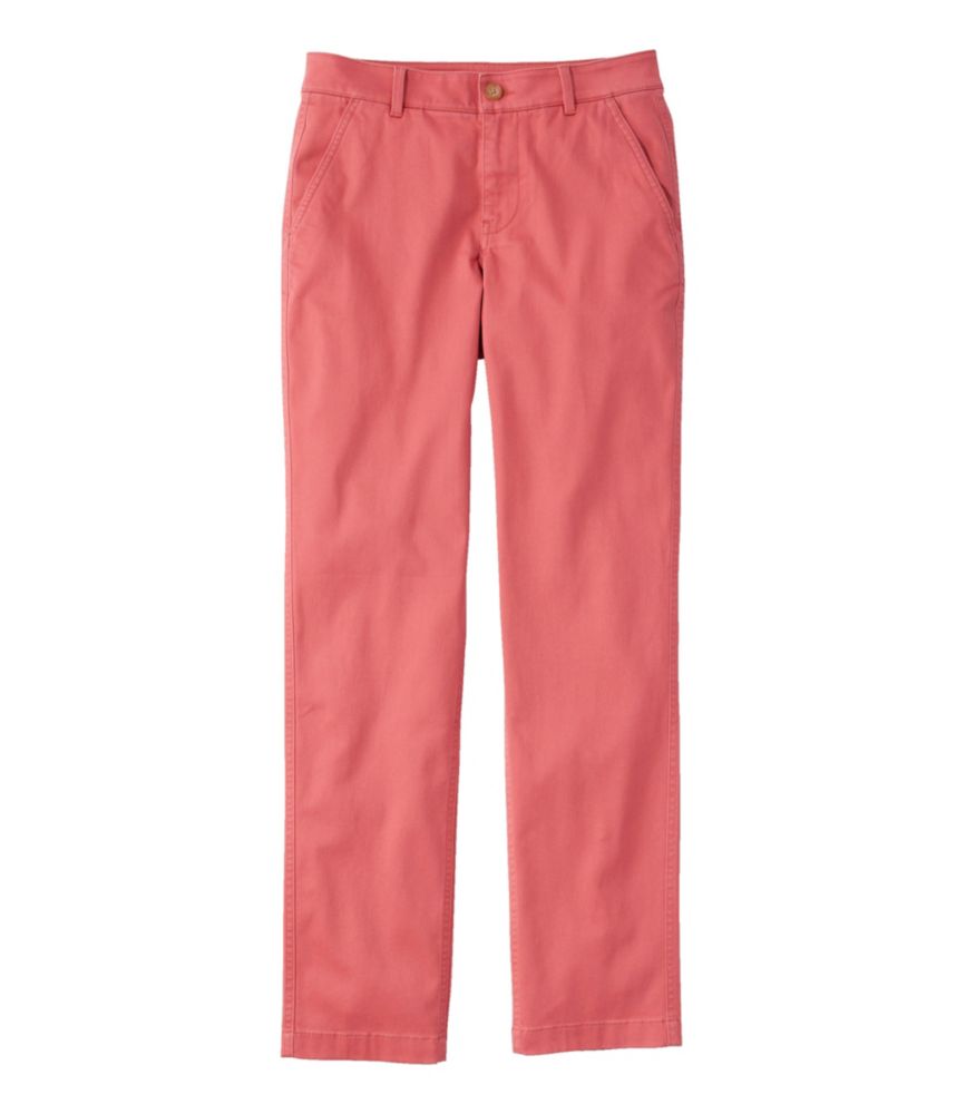 Women's Comfort Stretch Pants, Mid-Rise Straight-Leg Chino Mineral Red 2, Cotton L.L.Bean