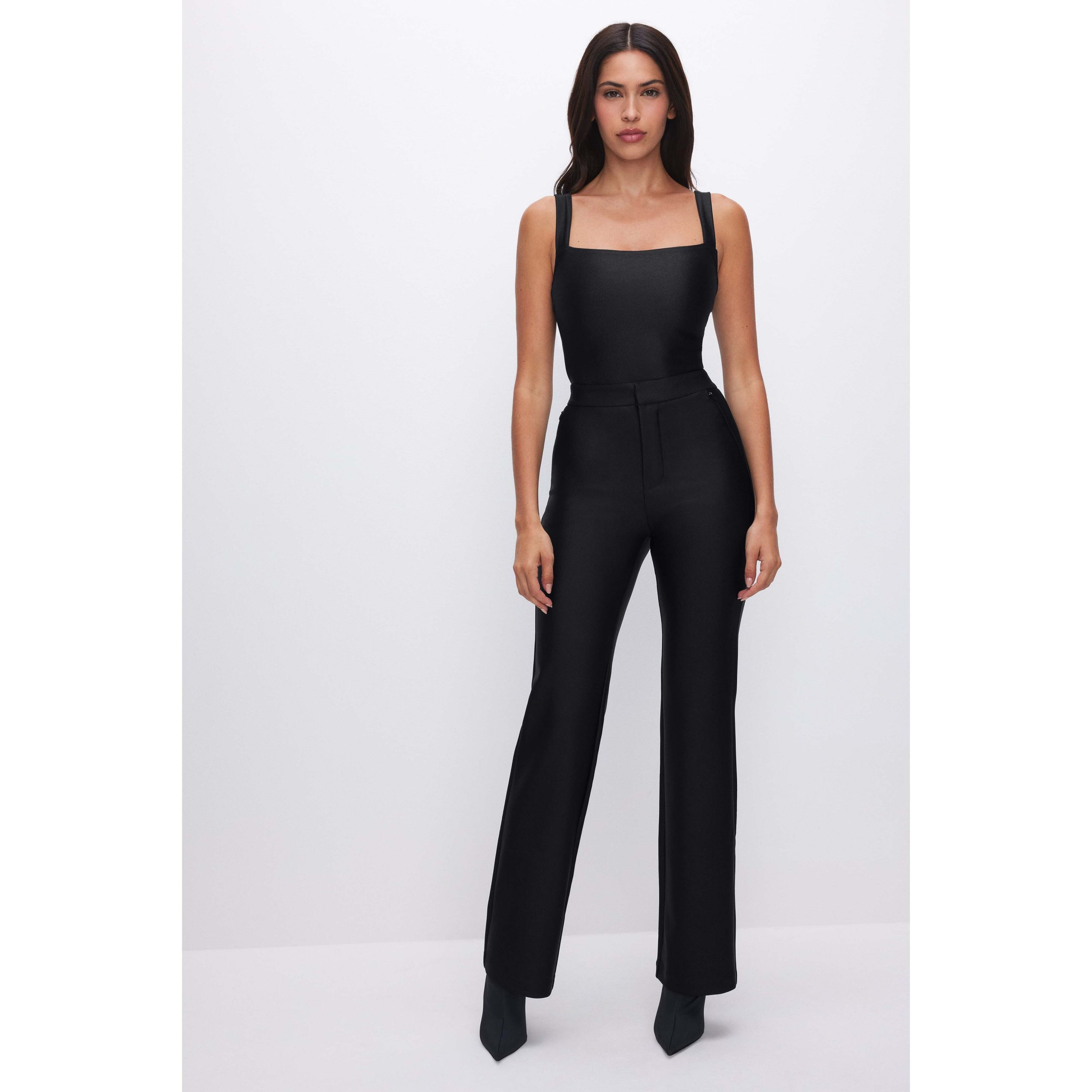 Women's Compression Shine Bodysuit | Black, Size XS | Good American by Khlo Kardashian