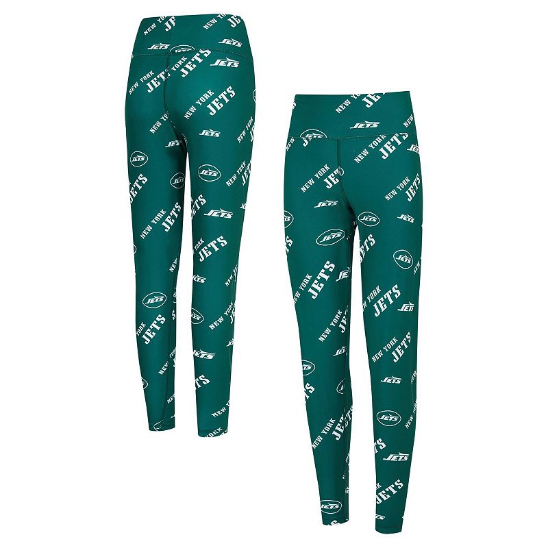 Women's Concepts Sport Green New York Jets Breakthrough Allover Print Knit Leggings, Size: Small