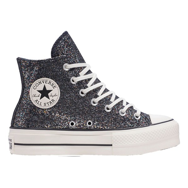 Women's Converse Chuck Taylor All Star Lift Platform Glitter Shoes 10 Regular Void/Black