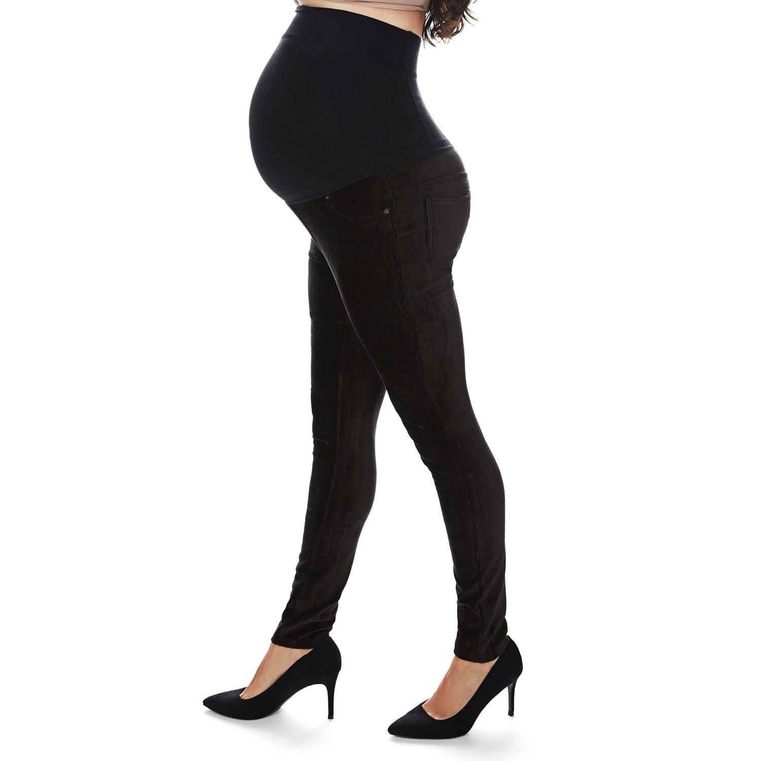 Womens Corduroy Back Boning Support Maternity Leggings