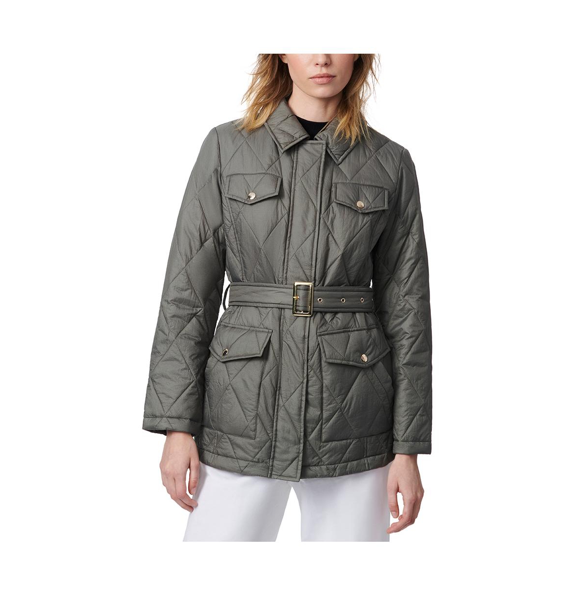 Women's Diamond Quilt Utility Jacket - Pale olive