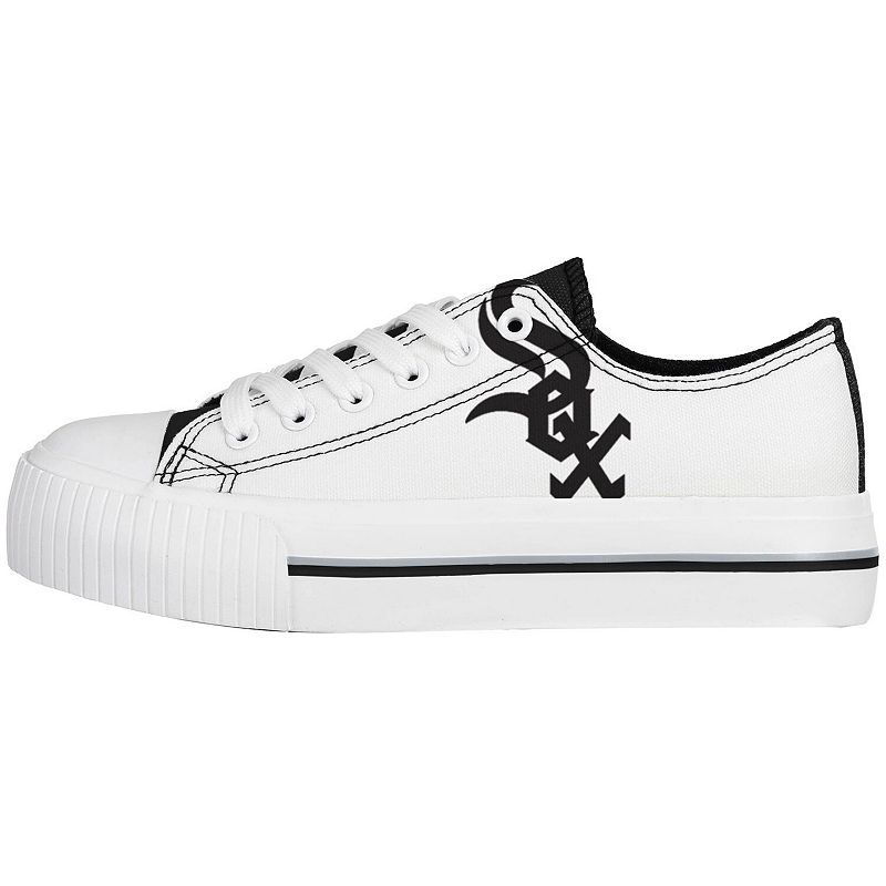 Women's FOCO Chicago White Sox Platform Canvas Shoes, Size: Small, Black