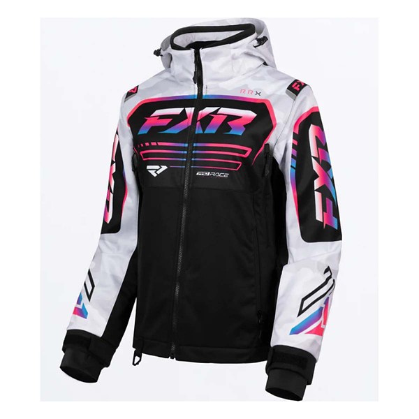 Women's FXR RRX Snowmobiling Jacket Jacket 8 Snow White Camo/Cotton Candy