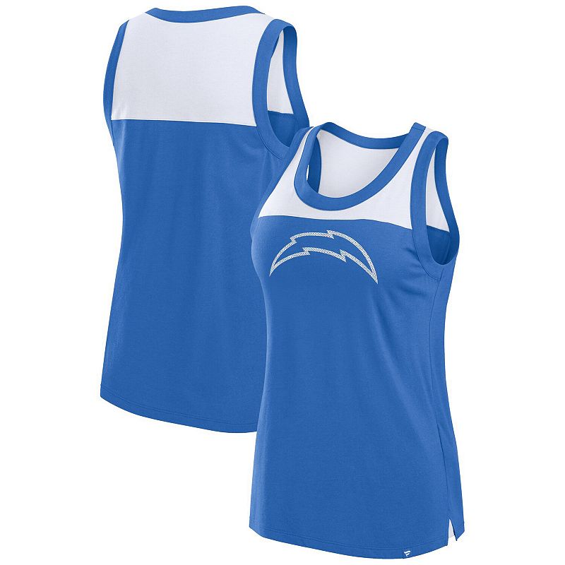 Women's Fanatics Powder Blue Los Angeles Chargers Sequin Tank Top, Size: XL, Light