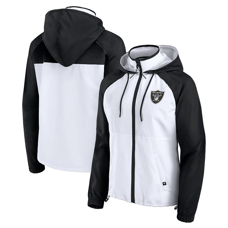 Women's Fanatics White Las Vegas Raiders Full-Zip Anorak Hoodie Jacket, Size: XS, Lvr White