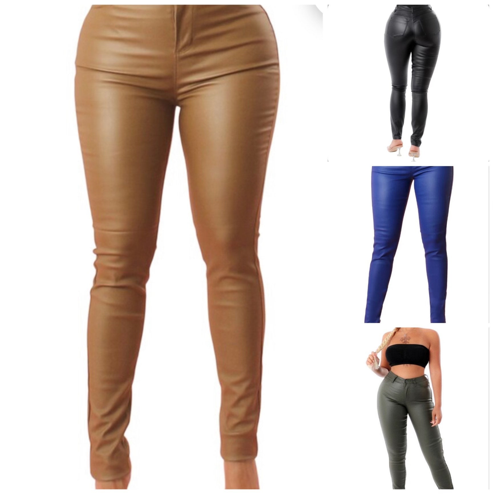 Women's Faux Leather Style Pants