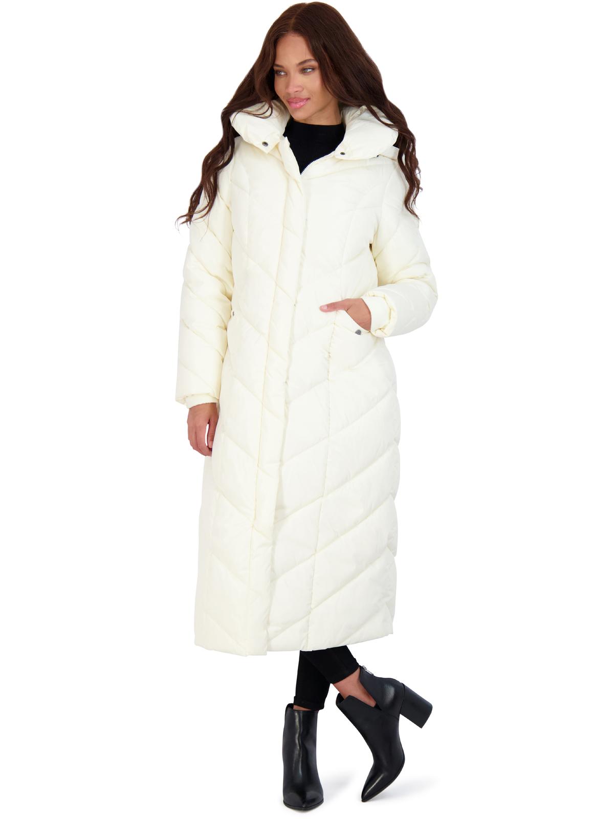 Womens Fleece Lined Quilted Maxi Coat