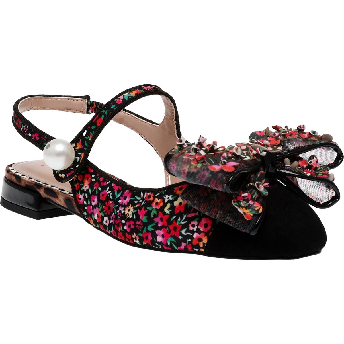 Womens Floral Embellished Mary Janes