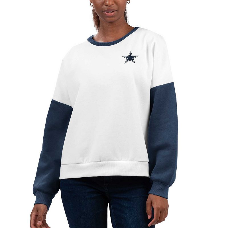 Women's G-III 4Her by Carl Banks White Dallas Cowboys A-Game Pullover Sweatshirt, Size: 2XL