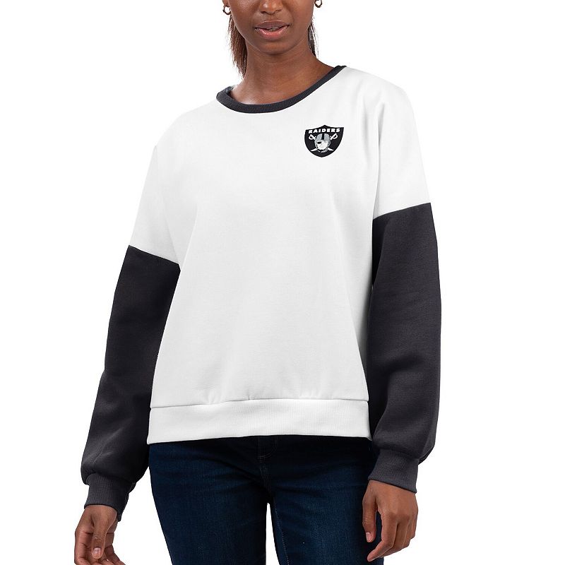 Women's G-III 4Her by Carl Banks White Las Vegas Raiders A-Game Pullover Sweatshirt, Size: XL, Lvr White