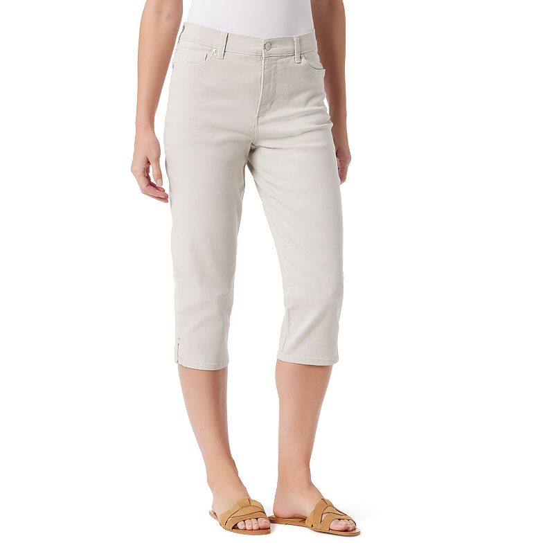 Women's Gloria Vanderbilt Straight-Leg Cut Amanda Capri Pants, Size: 10, Stonewood