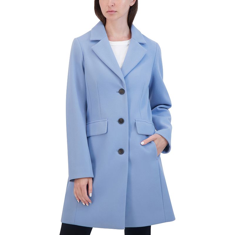 Women's Halitech Faux-Wool Lightweight Coat, Size: Medium, Ice Blue