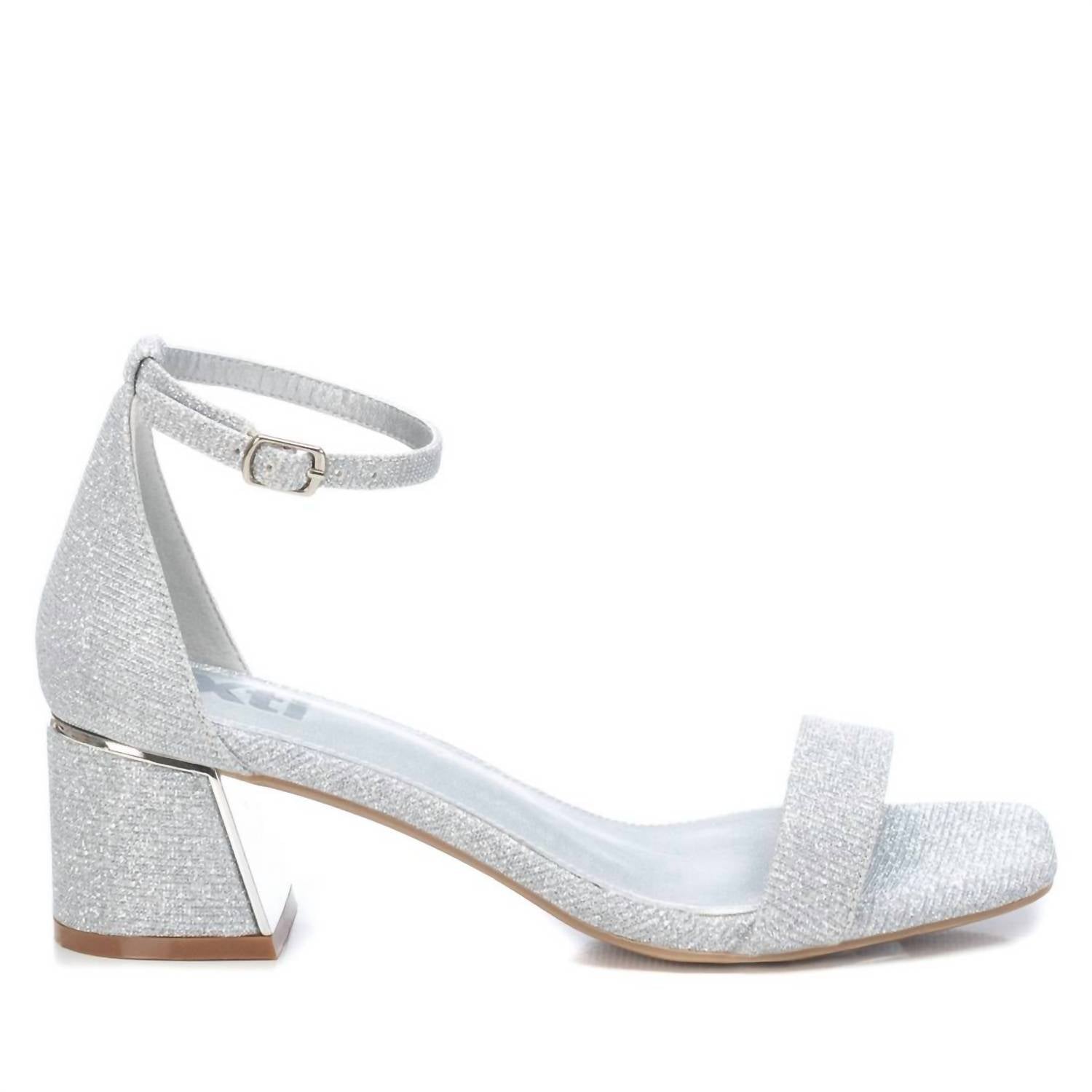 Women's Heeled Sandals In Silver