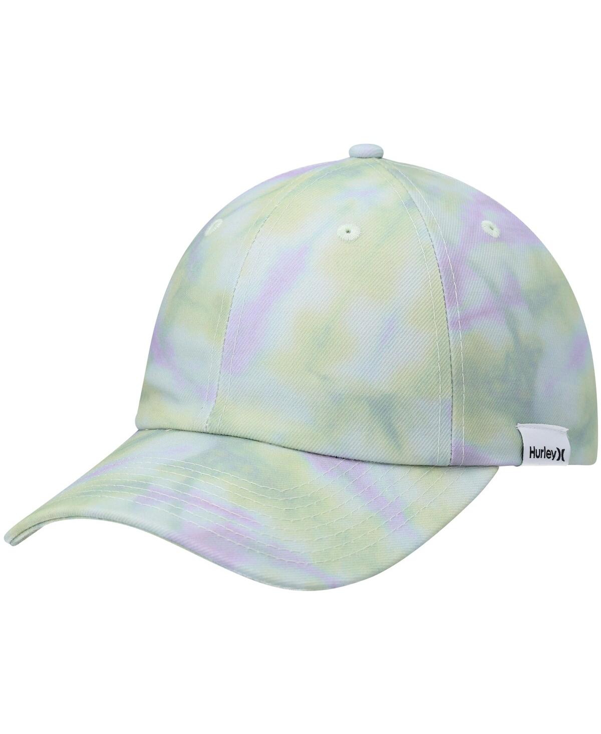 Women's Hurley Yellow Pastel Tie-Dye Snapback Hat - Yellow