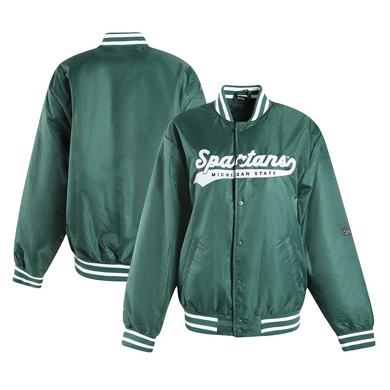 Women's Hype and Vice Green Michigan State Spartans A-Game Varsity Full-Snap Jacket, Size: Small