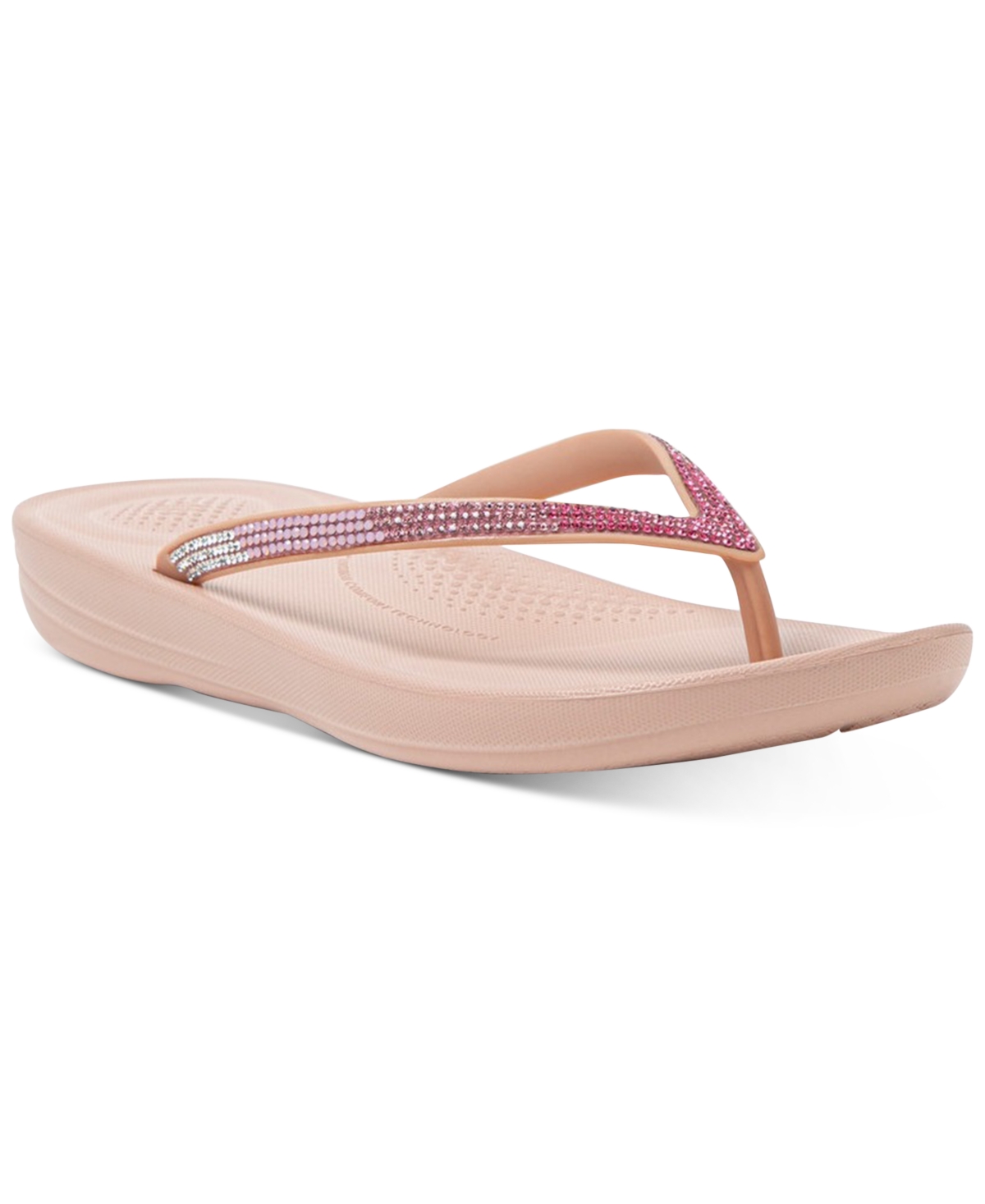 Women's Iqushion Ombre Sparkle Flip-Flops - Beige