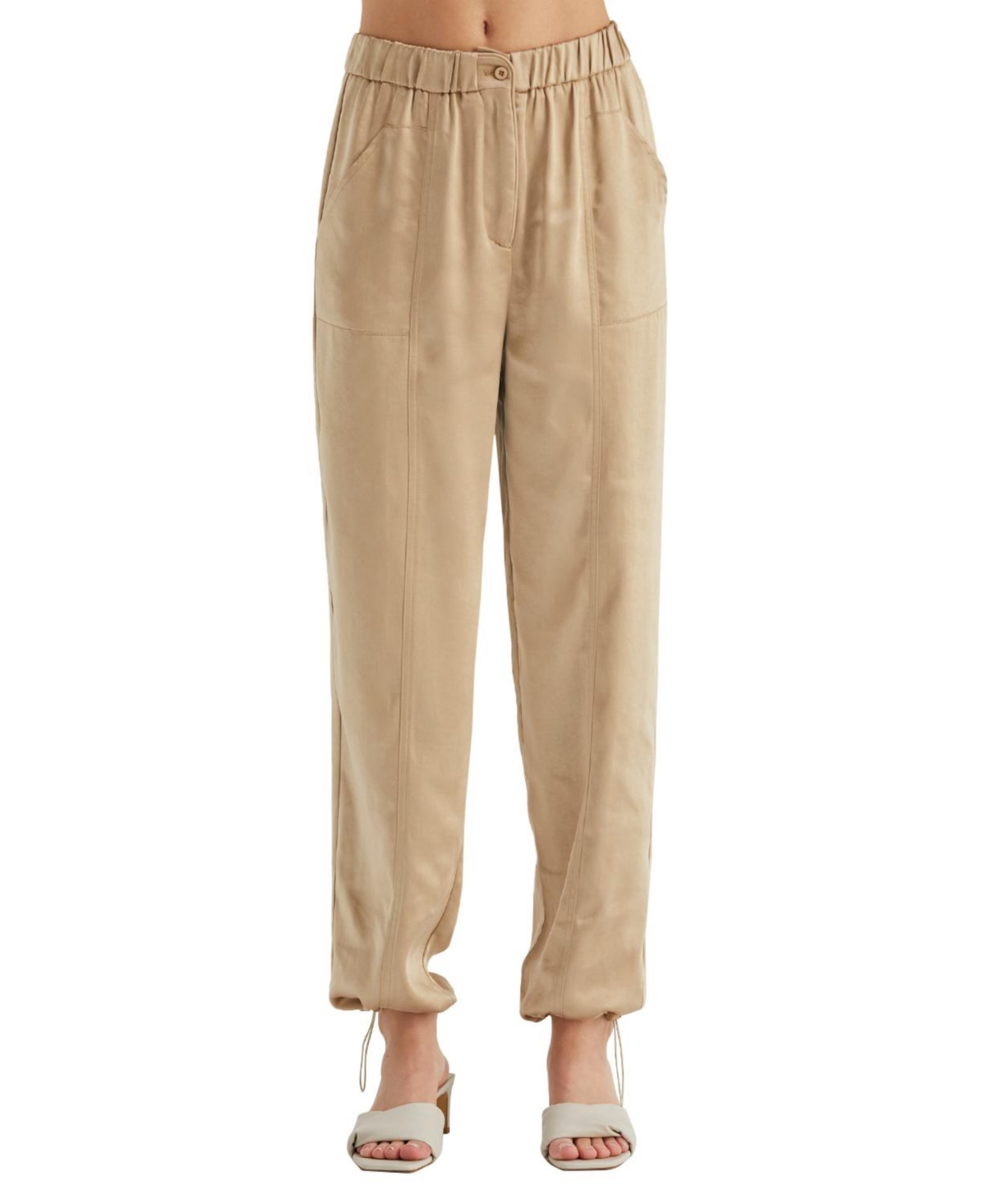 Women's Jordyn Satin Joggers - Beige/khaki