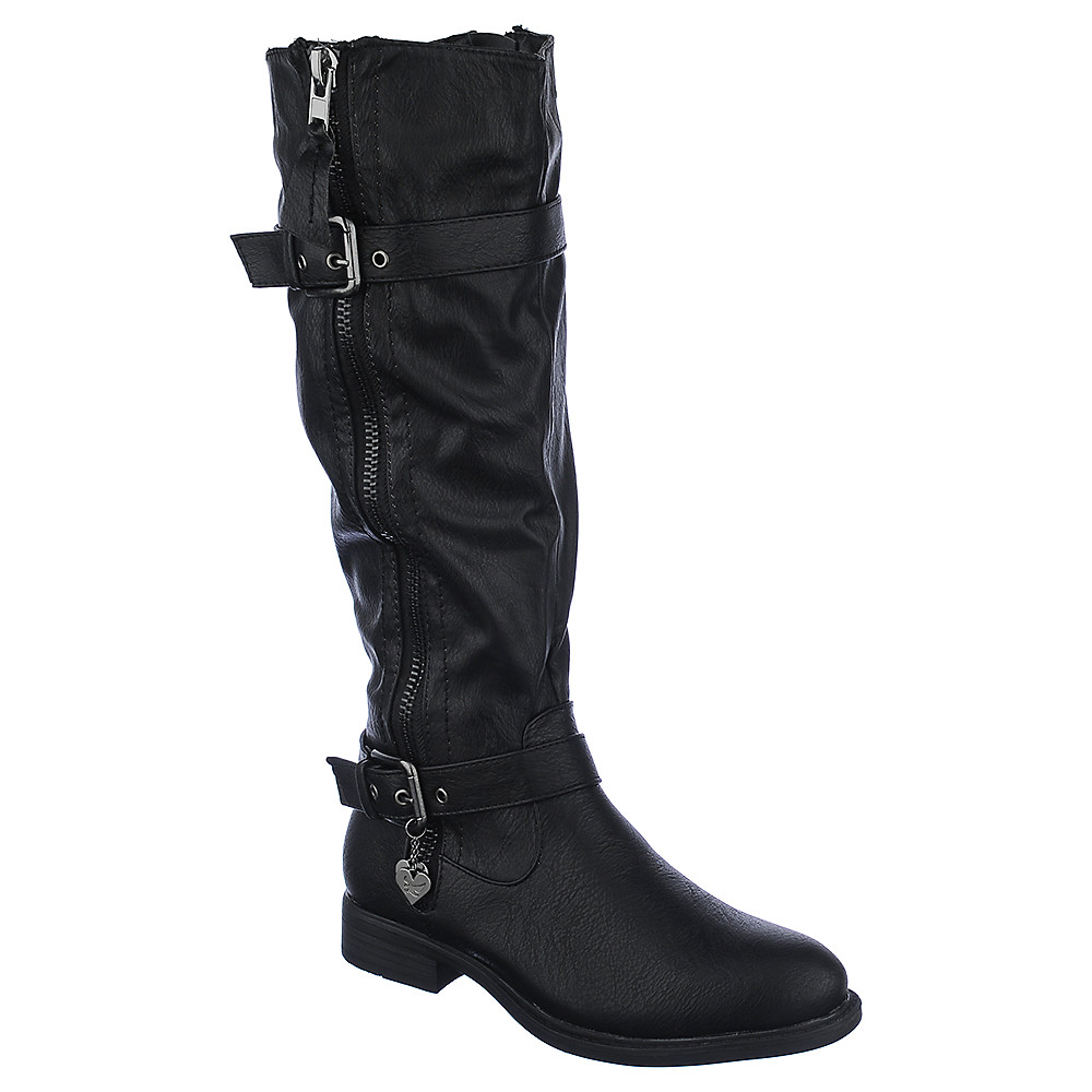 Women's Knee-High Leather Boot Pita 18 Black