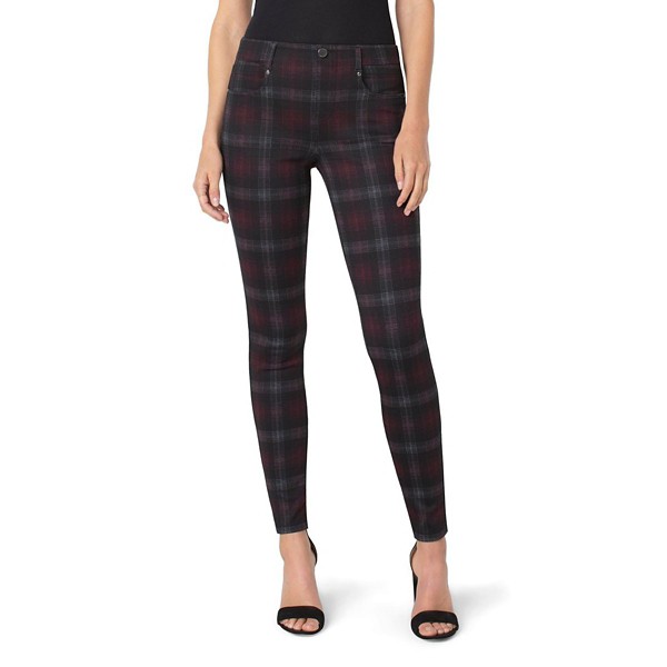 Women's Liverpool Los Angeles Liverpool Jeans Gia Glider Skinny Trousers Dress Pants 16 Black Red Tartan 30