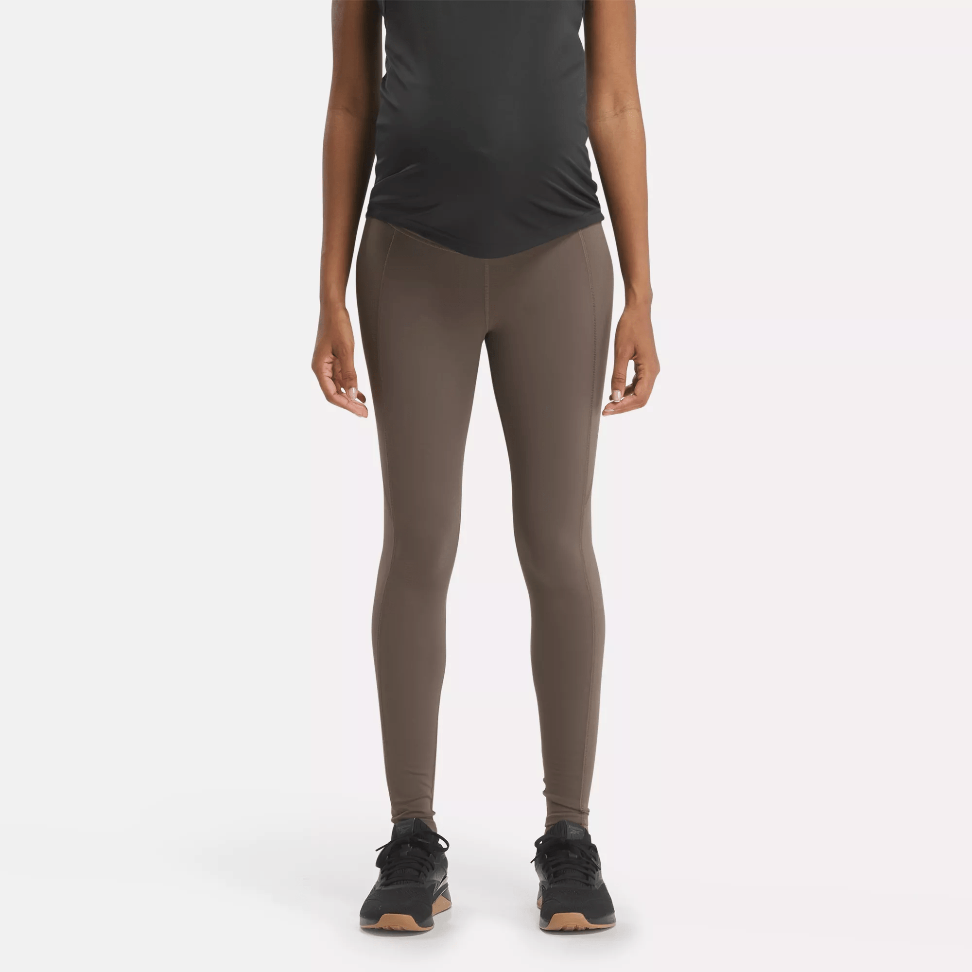 Women's Lux Maternity Leggings in Brown