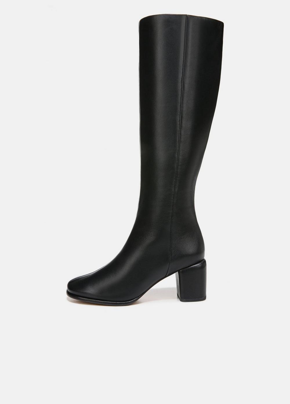 Women's Maggie Knee-High Leather Boot, Black, Size 5.5 Vince