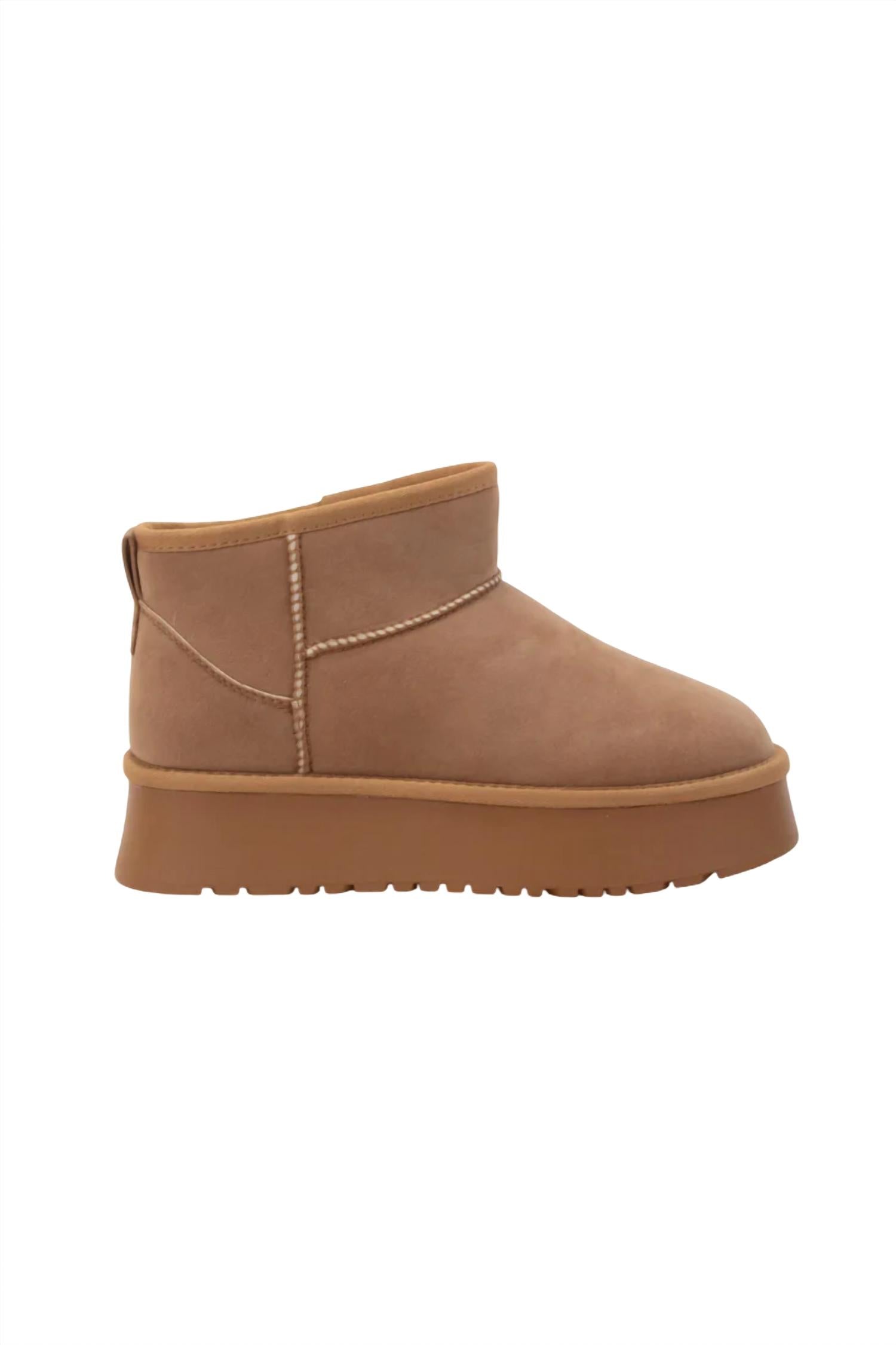 Women's Margot Chunky Platform Mini Boot In Camel