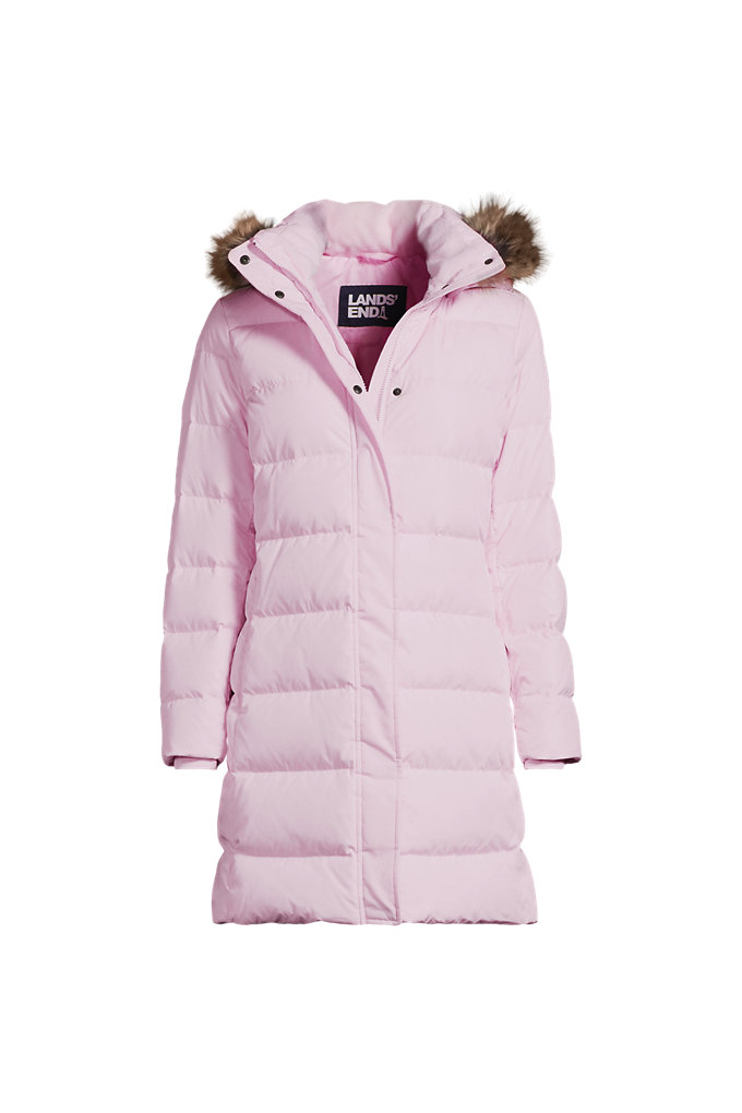 Women's Max 600 Down Puffer Coat - Lands' End - Red - XS