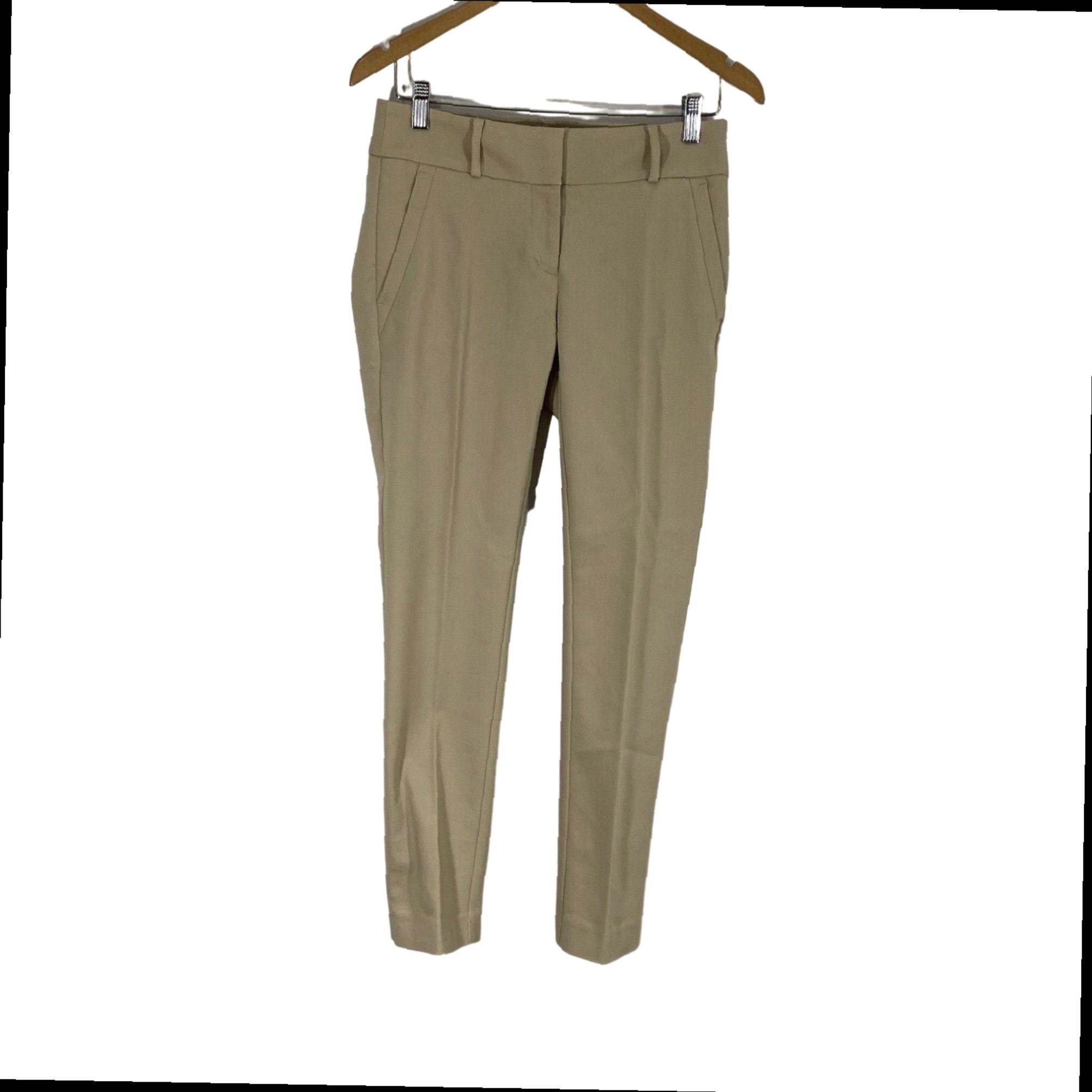 Womens Modern Skinny Leg Ankle Pants With Slash Pocket In Beige From Loft Outlet Size 0 in White