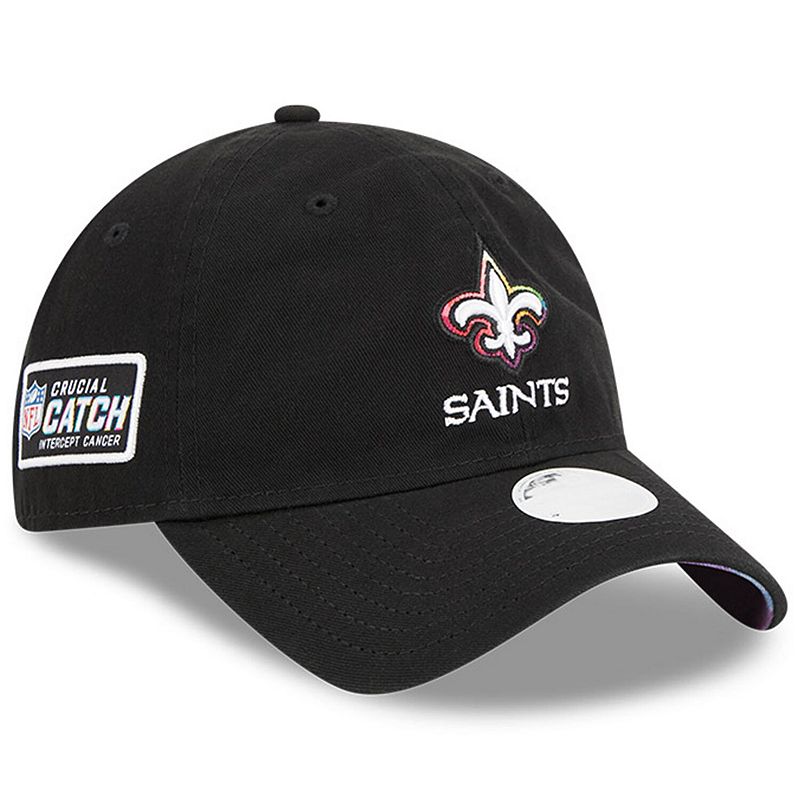 Women's New Era Black New Orleans Saints 2023 NFL Crucial Catch 9TWENTY Adjustable Hat