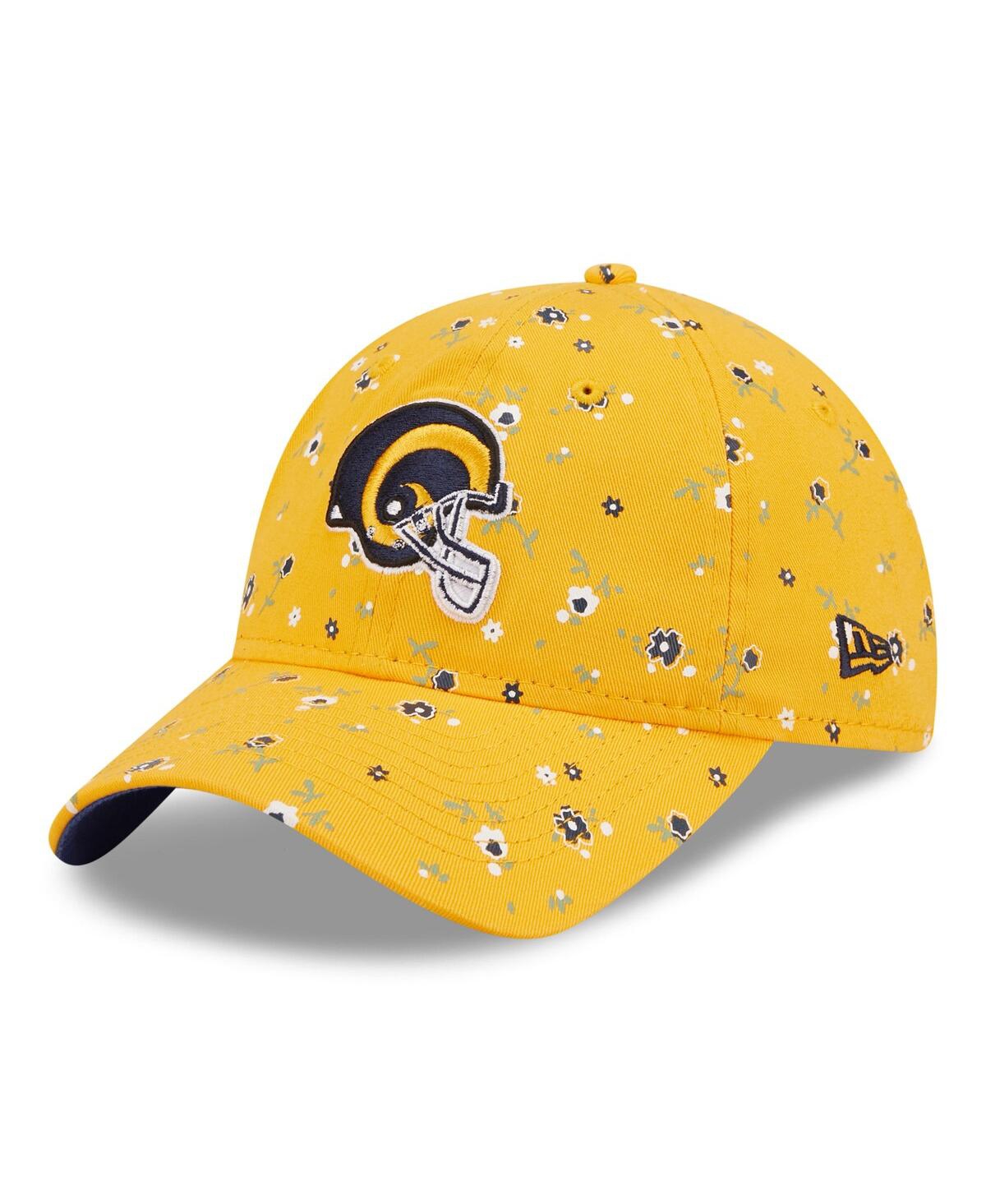 Women's New Era Gold Los Angeles Rams Floral 9TWENTY Adjustable Hat - Gold