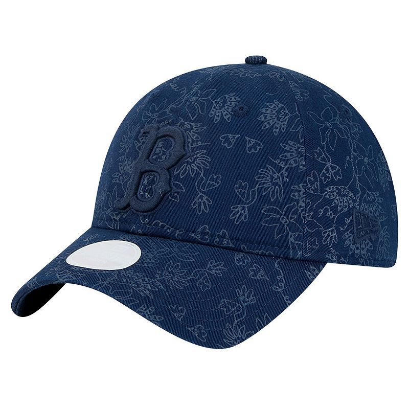 Women's New Era Navy Boston Red Sox Tonal Floral 9TWENTY Adjustable Hat, Blue