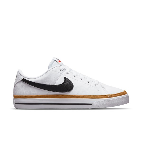 Women's Nike Court Legacy Next Nature Shoes 5 Regular White/Black-Desert Ochre-Team Orange