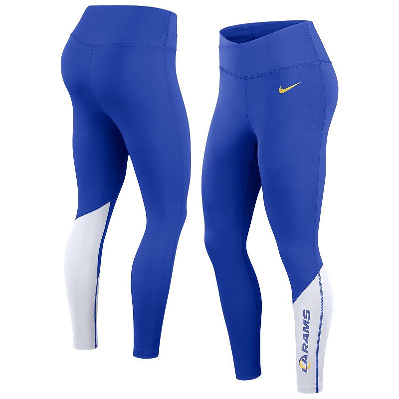 Women's Nike Royal/White Los Angeles Rams 7/8 Performance Leggings, Size: 2XL, Blue