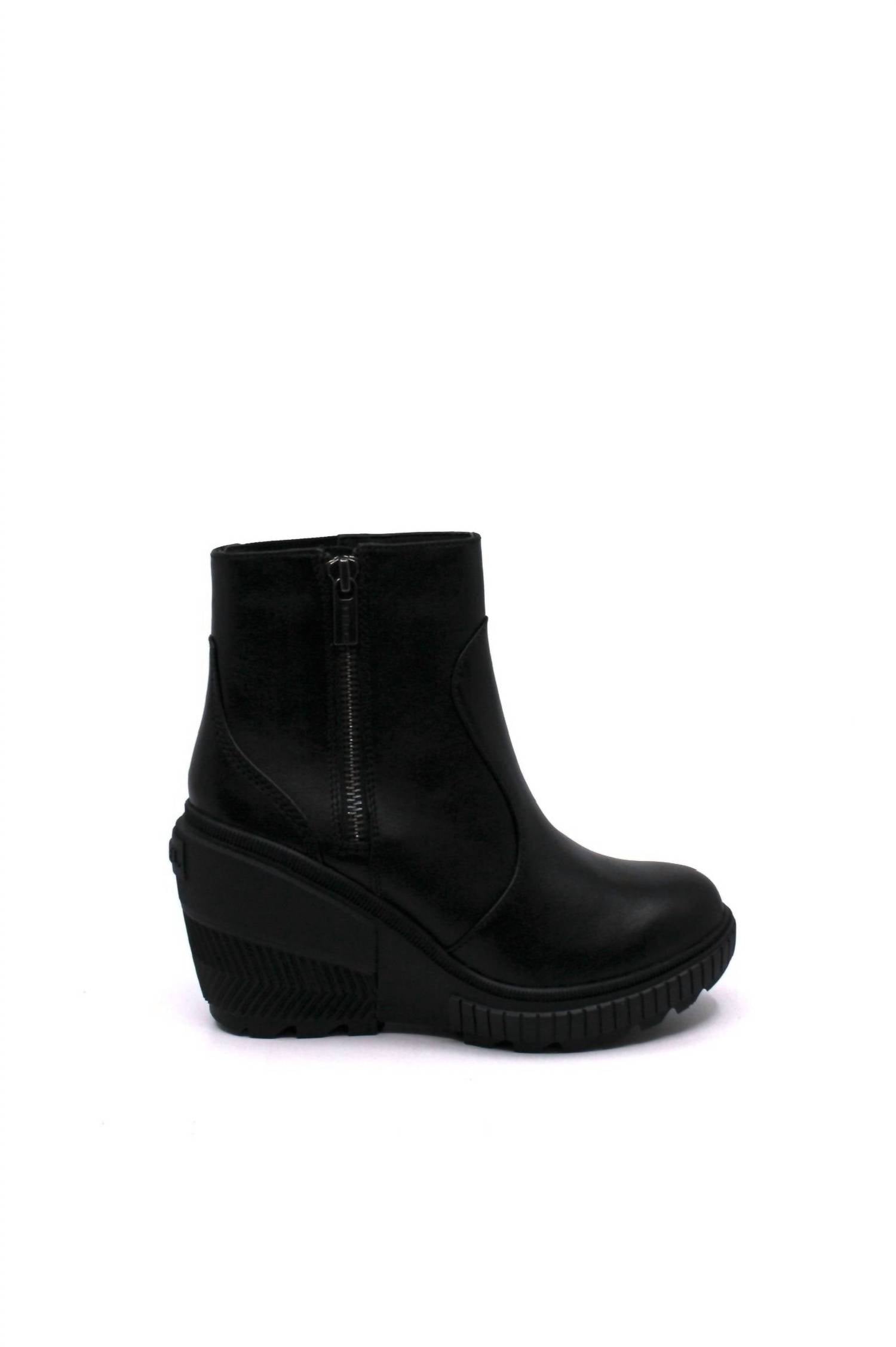 Women's Ona Ave Zip Wedge Boots In Black