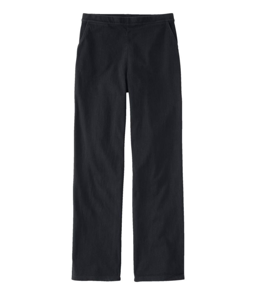 Women's Perfect Fit Pants, Denim Straight-Leg Black Extra Small Medium Tall, Cotton L.L.Bean