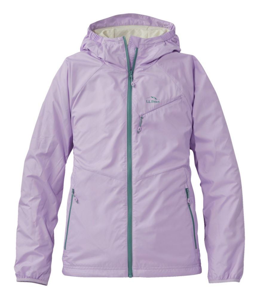 Women's Performance Fleece-Lined Windbreaker Jacket Pastel Lilac XXS, Synthetic L.L.Bean