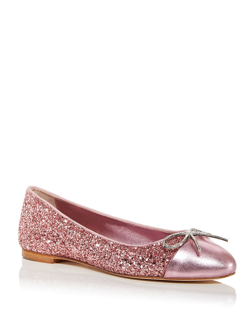 Women's Pirouette Bow Embellished Ballet Flats