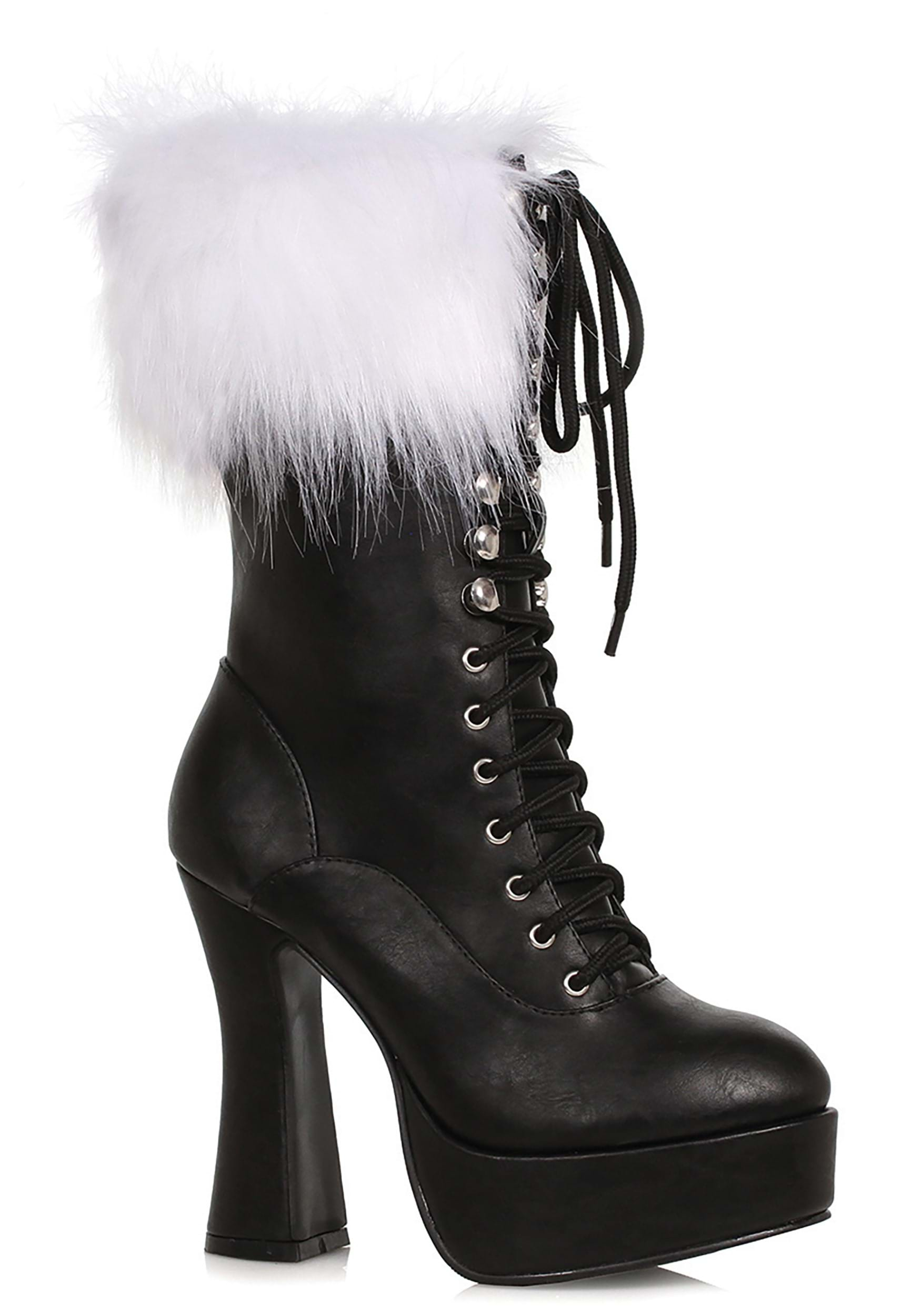 Women's Platform Laceup Santa Boots